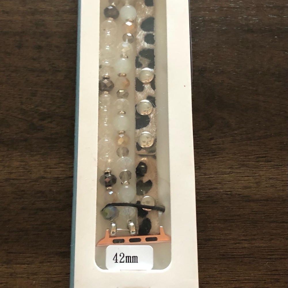 PrimeBands Apple Watch Band, Leopard and Crystal Beads, 42mm